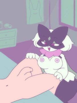 1min_video animated ass ass_focus black_fur blowjob bouncing_breasts cum cum_in_pussy cum_inside frame_by_frame handjob meowscarada muffinpad pink_eyes pokemon pokemon_(species) pussy tagme vagina vaginal_penetration video white_fur