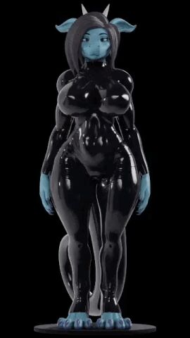 1girls 3d 9:16 animated ass big_ass big_breasts blue_body bodysuit breasts bubble_ass bubble_butt dividebyzero female furry huge_ass huge_breasts latex latex_clothing shiny_clothes solo standing thick_thighs thin_eyebrows turntable_(animation) vertical_video wide_hips