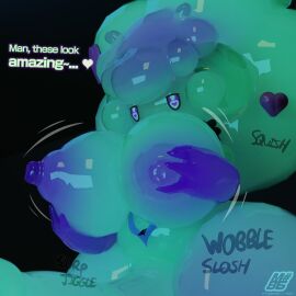 1futa 3d absurd_res anthro ass blue_areola breasts bubble_ass bubble_butt dialogue erect_nipples female futanari halloween heart intersex jiggling_breasts lustful_gaze massive_breasts milky_(milkyeightysix) milkyeightysix monster_girl nipples nude nude_anthro nude_female onomatopoeia penis penis_bigger_than_body pinching_own_nipples puffy_nipples slime slime_girl smoothie_(milkyeightysix) solo solo_female solo_focus tagme transformation wobbling_breasts