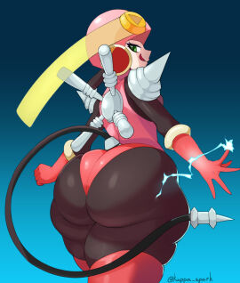 kappa_spark mega_man mega_man_battle_network roll.exe solo solo_female solo_focus tagme thicc thick thick_ass thick_thighs