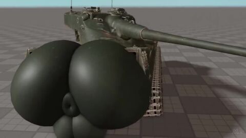 amx-50 anus armored_vehicle ass balls big_balls big_butt cannon dire_machine dire_tank dire_vehicle flirting flirting_with_viewer genitals green_body huge_balls huge_butt living_machine looking_back machine male presenting presenting_hindquarters ranged_weapon rear_view shaking_butt solo surbaisse tagme tank_(vehicle) tracked_vehicle turret twerking vehicle video weapon willie_piv