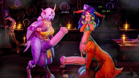 2futas 3d animal_genitalia_on_humanoid animal_penis_on_humanoid balls canon_futa centaur deer_taur erection futa_on_futa futanari futataur genital_expansion genital_growth genital_growth_(enlargement) goat growth growth_potion horsecock horsecock_futa horsecock_on_humanoid huge_balls huge_cock hyper_penis intersex league_of_legends lillia_(league_of_legends) muunsfw penis penis_expansion penis_growth penis_growth_(enlargement) potion soraka