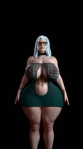 1girls 3d 3d_render alternate_version_available ass bare_shoulders big_areola big_ass big_breasts big_nipples black_background bracelet bracelets breasts cellulite child_bearing_hips chubby chubby_female cleavage cleavage_cutout clothed clothed_female clothing clothing_cutout collar curvaceous curvaceous_female curvaceous_figure curves curvy curvy_body curvy_female curvy_figure curvy_hips curvy_thighs eyewear female female_focus female_only front_view gilf glasses grandmother hourglass_figure huge_areolae huge_ass huge_breasts huge_nipples large_areolae large_ass large_breasts large_nipples light-skinned_female light_skin long_nails nail_polish nails_painted navel necklace neckwear nipples_visible_through_clothing older_female painted_nails pale-skinned_female pale_skin partially_clothed pearl_necklace pixel3d plump plump_ass plump_butt plump_thighs red_glasses red_nail_polish red_nails sagging_breasts saggy_breasts see-through see-through_bra see-through_clothes see-through_clothing see-through_dress see-through_top simple_background skindentation skintight sleeveless solo solo_female solo_focus standing stretch_marks thick_thighs toned toned_body toned_female vein veins veiny veiny_breasts voluptuous voluptuous_female white_hair wide_hips wrinkled_skin wrinkles wristwear