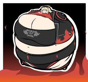 blimp burnice_white female floating inflation sons_of_calydon spherical_inflation sunken_limbs weird_proportions zenless_zone_zero