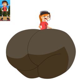1girls 2d ass ass_bigger_than_head bad_anatomy bubble_ass bubble_butt clothed female female_only femscout human_meggy hyper_ass looking_at_viewer meggy_spletzer nitromix12 scout_(team_fortress_2) smg4 smg4_art team_fortress_2 wide_hips
