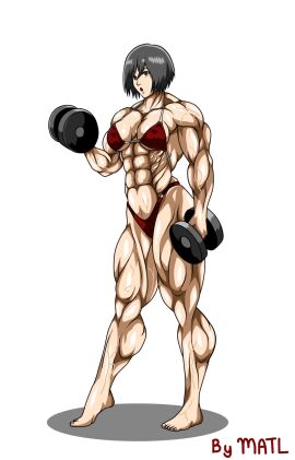 1girls abs attack_on_titan biceps breasts extreme_muscles female female_only matl mikasa_ackerman muscles muscular muscular_arms muscular_female muscular_legs muscular_thighs pecs solo