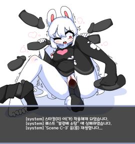 2024 5_fingers 5_toes anthro anthro_penetrated areola balls bent_legs big_breasts biped blush bodily_fluids bottomless bottomless_anthro bottomless_female breasts breath buckteeth clitoris clothed clothing collarbone constricted_pupils disembodied_penis erection feet female female_anthro female_focus female_penetrated fingers foot_fetish foot_play foreskin fur gang_rape gangbang genitals glans group group_sex hair handjob_while_penetrated heart_symbol hi_res human human_on_anthro human_penetrating human_penetrating_anthro humanoid_genitalia humanoid_penis interspecies korean_text lagomorph legwear leporid long_hair male male/female male_penetrating male_penetrating_female mammal motion_lines nipples no_underwear one_eye_closed open_mouth penetration penile penile_penetration penis penis_everywhere penis_in_pussy potatobud3 pupils pussy quest_failed rabbit red_eyes saliva sex simple_background small_pupils solo_focus spread_legs spreading stockings tears teeth text text_box toes topwear torn_clothing torn_legwear torn_stockings torn_topwear translated translucent translucent_penis uncircumcised vaginal_penetration white_background white_body white_fur white_hair