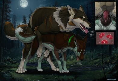2025 anatomically_correct anatomically_correct_genitalia anatomically_correct_penis anatomically_correct_pussy animal_genitalia animal_penis animal_pussy balls bodily_fluids brown_body brown_fur canid canine canine_genitalia canine_penis canine_pussy canis claws collar cum cum_in_pussy cum_inside cumshot digital_media_(artwork) doggy_style domestic_dog duo ejaculation erection fangs female female_feral female_penetrated feral feral_on_feral feral_penetrated feral_penetrating feral_penetrating_feral from_behind_position full_moon fur genital_fluids genitals german_shepherd herding_dog hi_res hip_grab impregnation knot knot_root knotted_penis knotting male male/female male_feral male_penetrating male_penetrating_female mammal mating_grip moon mounting multiple_ova nature night outside ovum pastoral_dog penetration penile penile_penetration penis penis_in_pussy plant pussy sex sheath sheppermint sperm_cell submissive submissive_female teeth toe_claws tongue tongue_out tree truegrave9 vaginal_knotting vaginal_penetration vaginal_tugging wolf