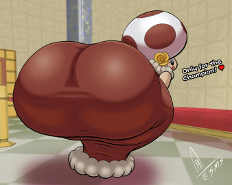 1girls ass big_ass big_butt big_thighs blue_eyeshadow clothing dress eyeshadow female female_only flower_on_head full_body huge_ass huge_butt huge_thighs humanoid large_ass large_butt large_thighs light-skinned_female light_skin mario_(series) mushroom_humanoid nintendo paper_mario paper_mario:_the_thousand-year_door solo solo_female supermoonshroom text thick thick_ass thick_butt thick_hips thick_thighs tight_clothing toodles_(paper_mario) voluptuous wide_hips