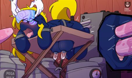 above_average_crotchboobs anal anal_sex anthro anus blonde_hair blue_body blue_fur blush bodily_fluids bondage bound bound_female breast_milking breasts crotchboobs dildo double_penetration equid equine female feral fucking_machine fur furry hasbro hypnosis hypnotic_visor lactating machine mammal milk_jug milking_machine mind_control my_little_pony mythological_creature mythological_equine mythology naveen_numbers open_mouth pegasus penetration pussy quadruped redxbacon saliva sex_machine sex_toy tail tail_wraps tongue tongue_out vagina vaginal_penetration wings wings_tied wraps yellow_tail