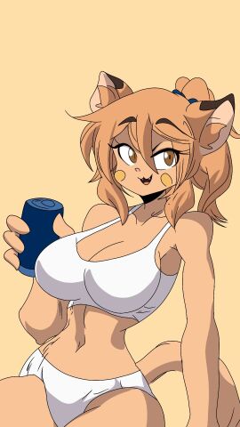 big_breasts breasts cleavage female furry goya_(lucyfercomic) huge_breasts kato777 lucyfercomic original tagme thick_thighs wide_hips