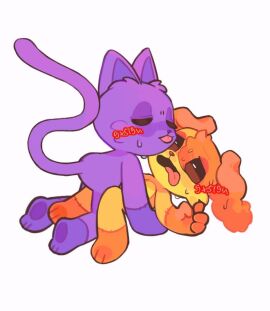 anthro anthro_on_anthro anthro_only canine catnap catnap_(poppy_playtime) critters_(poppy_playtime) dogday dogday_(poppy_playtime) doggy domestic_cat domestic_dog feline furry_only gx5lgu male male/male no_humans orange_fur orange_skin poppy_playtime poppy_playtime_(chapter_3) purple_fur purple_skin sex smiling_critters tagme