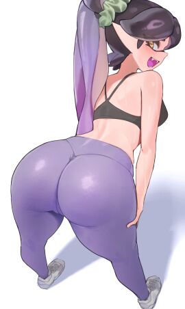 callie_(splatoon) inkling inkling_girl jtveemo splatoon splatoon_(series) sports_bra tagme tentacle_hair yoga_pants