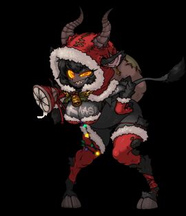 1girls animated ass bell body_paint breasts butt_wiggle christmas christmas_lights christmas_outfit coal cross ears female fire gif grey_skin hair hood hooves horns horns_and_hooves krampus monster monster_girl muhut rule_63 sack shaking_ass shaking_butt sharp_teeth smile tail wink winking winking_at_viewer