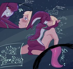 1boy 1girls anthro barefoot breath_of_the_wild colored completely_nude couple couple_(romantic) couple_love couple_sex english_text female female_anthro full_body hug hugging hugging_another hugging_partner kissing link link_(breath_of_the_wild) male male_on_anthro mipha naked naked_female nude nude_female passionate passionate_kiss passionate_sex pointy_ears romantic romantic_couple romantic_sex text the_legend_of_zelda tongue treedos zora