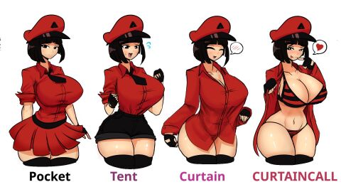 1girls black_hair blush curtain_call_challenge delta_(desiredelta) desiredelta female half-dressed heart light_skin looking_at_viewer mary_(desiredelta) original red_eyes underwear white_background