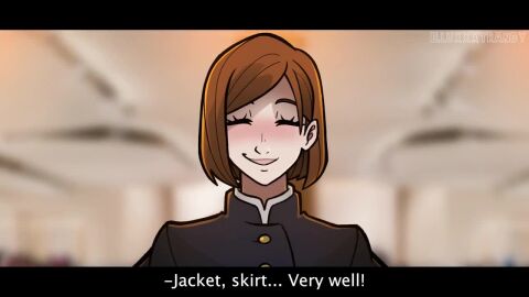 2boys anal anal_sex animated areolae black_hair blush clothed_male_nude_female cum cum_in_ass cum_in_pussy cum_inside double_penetration fellatio female fushiguro_megumi illuxxxtrandy itadori_yuuji jujutsu_kaisen kugisaki_nobara longer_than_30_seconds mmf_threesome moaning nobara_kugisaki nude orange_hair pink_hair shorter_than_one_minute sound tagme vaginal_penetration video voice_acted