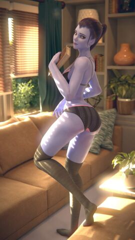 3d female overwatch solo_female solo_focus studioaberration widowmaker