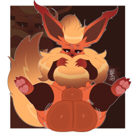 big_penis eeveelution feral flareon huge_cock justkindofhere male penis pokemon pokemon_(species) thick_thighs wide_hips