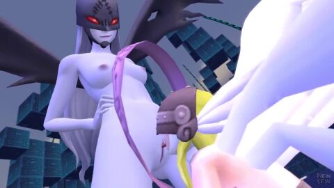 angewomon animated cunnilingus devouring_pussy digimon ladydevimon licking_clitoris licking_pussy neinsfw sfm source_filmmaker tagme video yuri