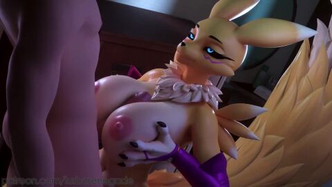 1boy 1girls 2024 3d 3d_animation 3d_model animal_ears animated anthro anthro_female anthro_on_human armwear artist_name big_breasts black_sclera blowjob blue_eyes breasts breasts_out digimon digimon_(species) fellatio fellatio_while_paizuri female fur furry furry_female furry_tail glowing_eyes huge_breasts human human_male longer_than_30_seconds looking_at_partner male mp4 nipples opennsfwsp paizuri paizuri_fellatio paizuri_lead_by_female patreon_url penis penis_between_breasts penis_in_mouth pressing_breasts_together renamon renamon_(digimon) sex shorter_than_one_minute sound sound_effects sucking sucking_penis tagme tail thebredfactory_(va) turborenegade two-tone_body two-tone_fur video video_games watermark yellow_fur