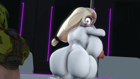 3d animated armored_male blonde_hair charlie_morningstar_(hazbin_hotel) cum cum_inside cumming_in_ass doom doom_slayer_(doom) fucked_from_behind hazbin_hotel heart-shaped_pupils huge_ass huge_breasts huge_cock ironhawk licking_penis longer_than_30_seconds pleasure_face sfm tagme titjob twerking video