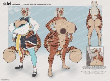 2024 anthro areola ass balls barefoot big_ass big_breasts big_butt biped breasts casloafy character_name character_sheet clothed clothing dated duo edel_(muttoverlord) english_text erection feet felid female footwear genitals hair hi_res hybrid long_hair looking_at_viewer male male/female mammal model_sheet nipple_outline nipples nude oral oral_penetration pantherine paws penetration penis pussy sex shirt shoes signature skimpy snow_leopard striped_body stripes tail text tiger topwear vein veiny_penis watermark white_hair