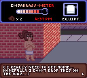 alley alleyway animated blush breasts brick_wall city covering covering_breast covering_breasts covering_nipples doki_doki_literature_club embarrassed embarrassed_female embarrassed_naked_female embarrassed_nude_female enf female game gameplay_mechanics gif handbra naked naked_female nude nude_female nude_in_public pixel_animation pixel_art ponytail ponytail_gorl public public_nudity shadow small_towel streaker streaking thelewderturner towel towel_only towel_slip video_game videogame wardrobe_malfunction yuri_(doki_doki_literature_club)