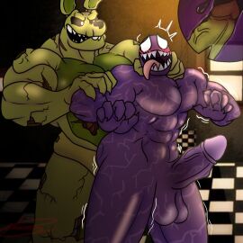 2boys abs anal animatronic ass balls blush el_benon elbenon gay gay_sex gblast18 genitals homosexual male male/male marvel open_mouth penis penis_in_ass purple_venom purplevenom sex sharp_teeth springtrap_(fnaf) tongue x-ray youtube youtube_hispanic