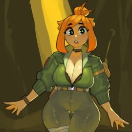 ass big_ass big_thighs bra choker curvy curvy_female curvy_figure female ginger ginger_hair green_eyes oc orange_hair original original_character rayschera rosalia_(rayschera) small_waist small_waistthick_thighs tagme thick_thighs thighs tight_fit tight_pants voluptuous voluptuous_female