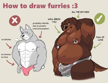 2024 :3 abs anthro armpit_tuft arrow_sign ass belly big_pecs black_nose breath briefs briefs_only brown_body brown_countershading brown_fur brown_pubes bulge canid canine canis clothed clothing countershade_arms countershade_face countershade_snout countershade_tail countershade_torso countershading detailed_bulge domestic_dog duo english_text fur furry grey_background grey_body grey_briefs grey_clothing grey_fur grey_underwear hand_behind_head hand_on_hip hi_res holographic_briefs holographic_clothing holographic_underwear how-to humor leontamashi male mammal multicolored_body multicolored_fur muscular muscular_anthro muscular_arms muscular_male navel nipple_piercing nipple_ring nipples overweight overweight_anthro overweight_male pecs piercing pink_briefs pink_clothing pink_nipples pink_underwear pubes ring_piercing side_butt simple_background skimpy snout tail text tongue tongue_out topless two-tone_body two-tone_fur underwear underwear_only white_body white_countershading white_fur