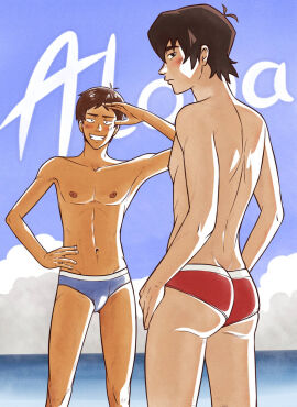 2boys ass blush booty briefs_only digital_art dreamworks keith_kogane kinrara lance_mcclain male thick_ass twink underwear_only voltron:_legendary_defender