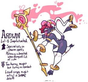 2021 accessory ardwin_(ardwin-arache) armwear bracelet bulge clothing cock_ring crystal digital_media_(artwork) directional_arrow ear_piercing elbow_gloves english_text eyebrows feminine fingerless_gloves gameplay_mechanics gloves hair hair_over_eye handwear horn humanoid imp jewelry jinti_(artist) legwear long_tongue male male_focus male_only non-human one_eye_obstructed penis penis_accessory penis_jewelry piercing pink_sclera red_eyes red_hair ring simple_background skinny solo spade_tail staff stockings tail text toeless_legwear toeless_stockings tongue unitard white_background