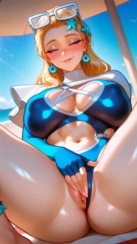 ai_generated big_ass big_breasts devilaiworks fantastic_four invisible_woman invisible_woman_(marvel_rivals) marvel_rivals sue_richards sue_storm swimsuit tagme video