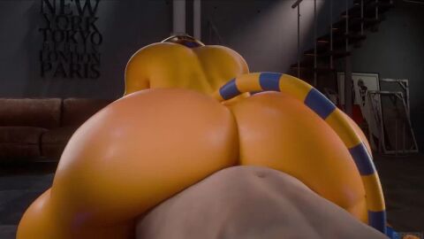 1boy 1girls 3d animal_crossing animated ankha ankha_(animal_crossing) big_ass erraisigma girl_on_top huge_ass human_on_anthro tagme thick_ass video