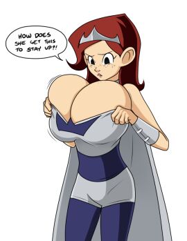 1girls audrey_page breasts cosplay female golden_girl inconvenient_breasts saburox silver_queen_(cosplay) silver_queen_(the_developing_adventures_of_golden_girl) tagme the_developing_adventures_of_golden_girl