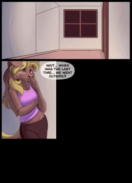 animated balls clothed clothing comic conrie crawling female genitals hi_res inside invalid_tag male monster nude scary