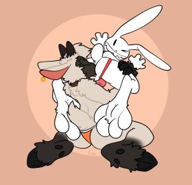 2boys 4_toes absurd_res anal anthro ass black_body black_fur bovid caprine closed_eyes clothing collar curved_horn dewclaw_hooves dot_eyes duo feet fur furry goat grin hi_res hooves horn jockstrap lagomorph leporid male male/male male_rimming_male mammal max_(sam_and_max) multicolored_body multicolored_fur oral perineum rabbit rimming sam_and_max sex simple_background smile studded_collar studs tan_background tan_body tan_fur thong toes two-tone_body two-tone_fur underwear white_body white_fur xing1 yaoi