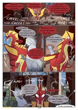 absurd_res after_sex animal_genitalia animal_penis armor avian balls beak bodily_fluids church clothed clothing comic creativeclaws cum cum_from_mouth cum_in_mouth cum_inside dialogue digital_media_(artwork) dragon english_text equid equine equine_genitalia equine_penis feathered_wings feathers female feral fur genital_fluids genitals group gryphon guard hi_res horn horse inflation jewelry leaking_cum makeup male mammal mythological_avian mythological_creature mythological_scalie mythology partially_clothed partially_clothed_female penis princess royalty running_makeup scalie speech_bubble tail text wings zoophilia