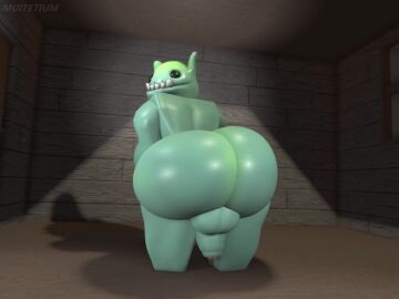 1boy 3d animated ass balls big_ass big_ass_(male) big_butt bubble_ass bubble_butt friendly_monster_(roblox) green_skin huge_ass huge_butt large_ass large_butt looking_back male male_only monster muitetul no_sound penis roblox roblox_hat robloxian shaking_ass shaking_butt tagme thick_thighs twerking video