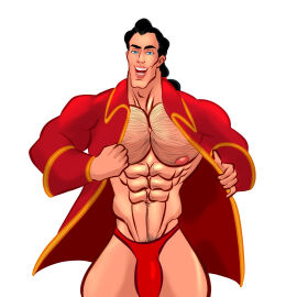 ass balls beauty_and_the_beast_(1991_film) big_ass big_balls big_penis blueboybara disney gaston gay male muscles muscular muscular_male penis solo solo_male yaoi