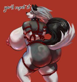 absurd_res aggressive angry anthro anthro_only ass bbw bondage boobs bound breasts canid canid_demon canine canis cartoon dark demon erotic evil fanart farodor female furry hellhound helluva_boss hi_res hyper hyper_tits loona_(helluva_boss) mammal mythological_canine mythological_creature mythology nipples overweight paws piercing piercings pinup pose restraints rope rope_bondage rope_harness shibari solo transformation were werecanid werecanine werewolf wolf