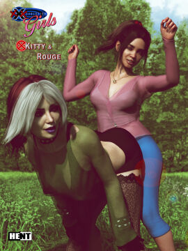 2girls 3d anna_marie breasts canonical_scene capri_pants chest curvaceous curvy curvy_figure dancing eyebrows eyelashes eyes female female_focus female_only fully_clothed goth goth_girl hent hero heroine hips hourglass_figure huge_breasts human kitty_pryde legs light-skinned_female light_skin lips marvel marvel_comics mature mature_female mutant rogue_(evolution) rogue_(x-men) shadowcat slim_waist superhero superheroine thick thick_hips thick_legs thick_thighs thighs voluptuous waist wide_hips x-men x-men_evolution
