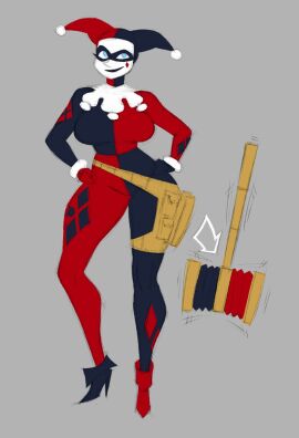 captainmolasses curvy_female dc dc_comics female harley_quinn harley_quinn_(classic) tagme