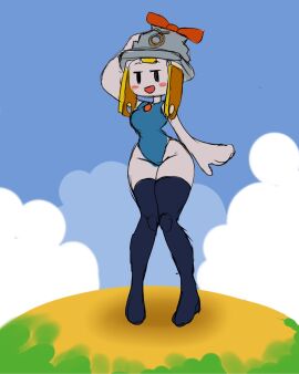 1girls alternate_body_type anthro blush connie_(mario) female humanoid looking_at_viewer mario_(series) mario_and_luigi:_brothership mario_and_luigi_(series) metachoke mob_face motion_lines nintendo plug socket solo solo_female