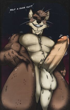 0l-fox-l0 abs absurd_res anthro balls bedroom_eyes big_penis bodily_fluids brown_body brown_eyes brown_fur brown_hair canid canine canine_teeth erection fangs fox fur genital_fluids genitals gesture glans glistening glistening_body hair hand_gesture hi_res huge_filesize inviting low-angle_view male mammal muscular muscular_anthro muscular_male narrowed_eyes nude nude_male pecs penis pointing precum seductive solo teeth text whiskers