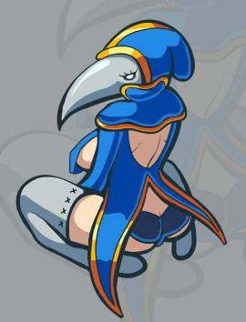 1girls ass big_breasts breasts female looking_at_viewer looking_back looking_back_at_viewer lunatic_cultist male nyxaquarious panties penis re-logic simple_background solo solo_female stick_your_dick_in_crazy terraria thick_thighs thighhighs