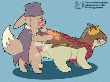 2024 anus bodily_fluids cum cum_in_pussy cum_inside doggy_style duo eevee female female_penetrated feral feral_penetrated from_behind_position generation_1_pokemon generation_2_pokemon genital_fluids hi_res male male/female male_penetrating male_penetrating_female nintendo penetration penile penile_penetration penis penis_in_pussy pokemon pokemon_(species) prosthetic prosthetic_limb pussy quilava sex syngie_(artist) vaginal_penetration