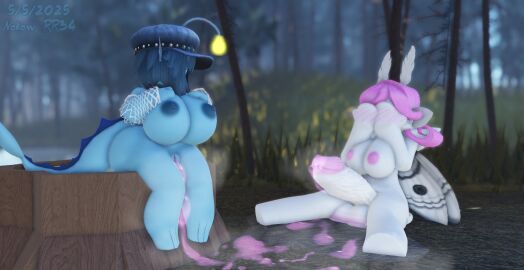 1futa 1girls 3d after_sex after_vaginal awww blush cum dated embarrassed_nude_futa female futanari intersex moth nokomi nokomi_rr34 nude original_character outside pussy roblox roblox_studio robloxian tagme watermark