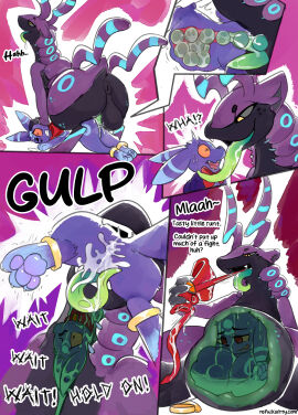 2024 2_penises absurd_res all_fours ambiguous_feral ambiguous_gender anal_egg_insertion animal_genitalia animal_penis antennae_(anatomy) anus arthropod ass balls belly big_dom_small_sub bodily_fluids bodily_noises bow_ribbon breathing_noises clothing colored comic cutaway dialogue digestion digital_drawing_(artwork) digital_media_(artwork) digital_painting_(artwork) digitigrade diphallia diphallism dominant dominant_feral dominant_male drooling duo eeveelution egg egg_from_penis egg_from_urethra egg_implantation egg_in_ass egg_inflation english_text esophagus exoskeleton feral feral_on_feral from_behind_position fur genital_fluids genitals hi_res insects inside_stomach internal jemmy kaittycat long_tongue male male_feral male_penetrating mammal monotone_background multi_genitalia multi_penis multicolored_body multicolored_fur multiple_scenes naked nintendo nude onomatopoeia oral_vore organs oviposition pawpads paws penetration penis pokemon pokemon_(species) pokémon_(species) purple_body purple_fur quadruped red_ribbon saliva scared scolipede sequence sex simple_background size_difference soft_vore sound_effects stomach stomach_acid stomach_bulge submissive submissive_ambiguous submissive_feral swallowing sweat sweatdrop tail text tongue tongue_out two-tone_body two-tone_fur umbreon vore